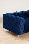 Sofa 3-Sitzer mit Samtstoff, Como Blau (5)