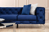 Sofa 3-Sitzer mit Samtstoff, Como Blau (3)