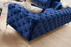 Sofa 3-Sitzer mit Samtstoff, Como Blau (4)