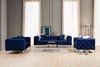 Sofa 3-Sitzer mit Samtstoff, Como Blau (2)