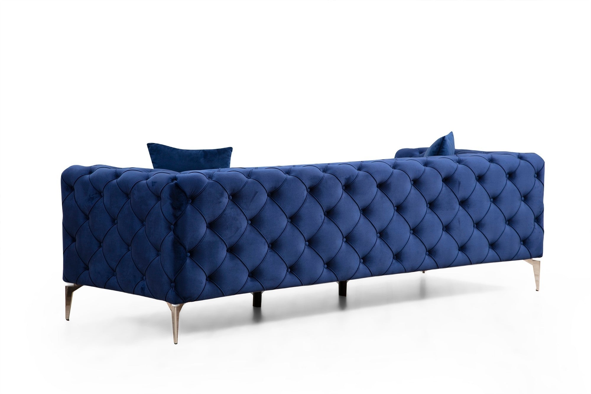 Sofa 3-Sitzer mit Samtstoff, Como Blau (7)
