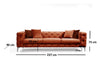Sofa 3-Sitzer mit Samtstoff, Como Orange (3)