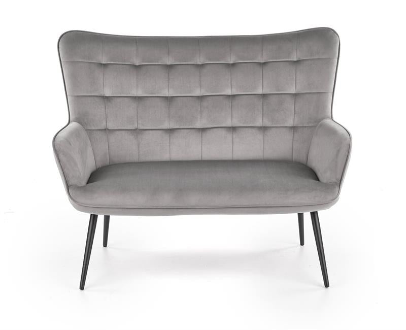 Sofa 2-Sitzer, mit Stoff Castiel XL Grau (2)