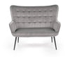 Sofa 2-Sitzer, mit Stoff Castiel XL Grau (2)