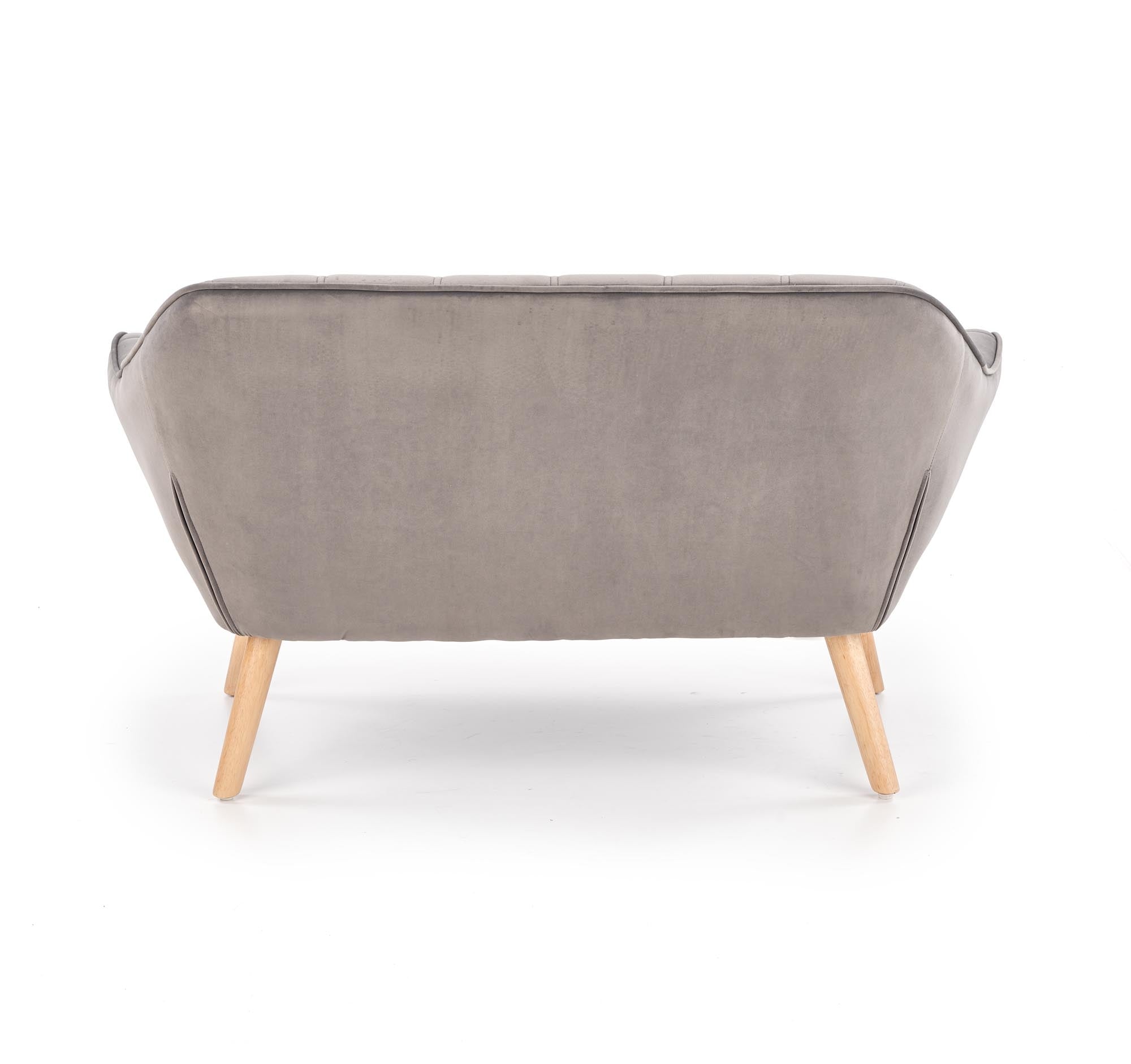 Sofa 2-Sitzer, mit Samtstoff Romulus XL Grau (5)