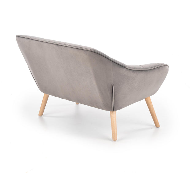 Sofa 2-Sitzer, mit Samtstoff Romulus XL Grau (4)