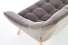 Sofa 2-Sitzer, mit Samtstoff Romulus XL Grau (7)