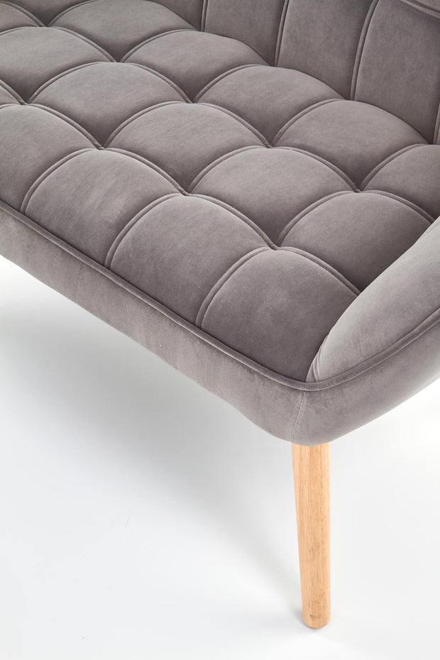 Sofa 2-Sitzer, mit Samtstoff Romulus XL Grau (8)