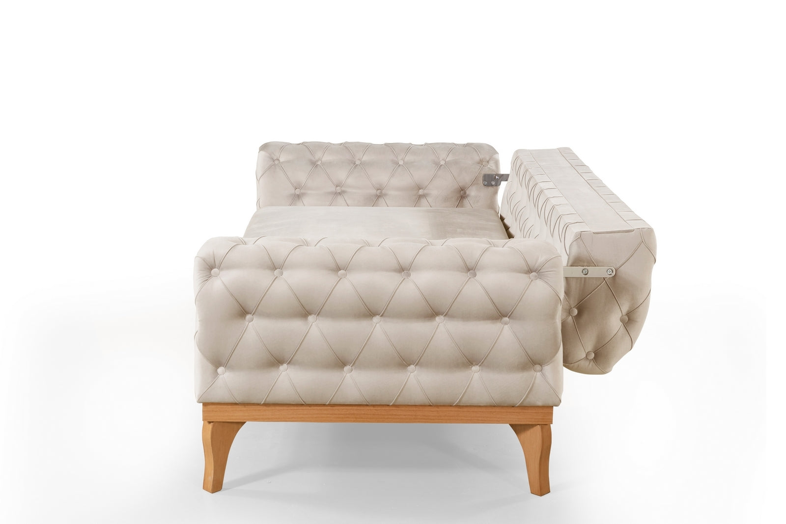 Sofa aus Samtstoff, 3-Sitzer, Elena Creme (2)