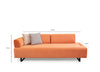 Sofa 3-Sitzer mit Samtstoff, Infinity Orange (9)