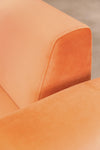 Sofa 3-Sitzer mit Samtstoff, Infinity Orange (2)