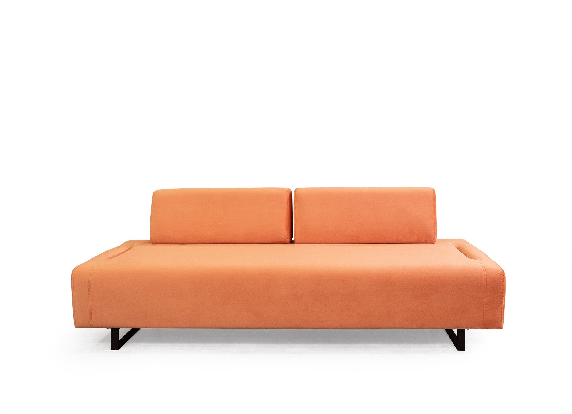 Sofa 3-Sitzer mit Samtstoff, Infinity Orange (5)