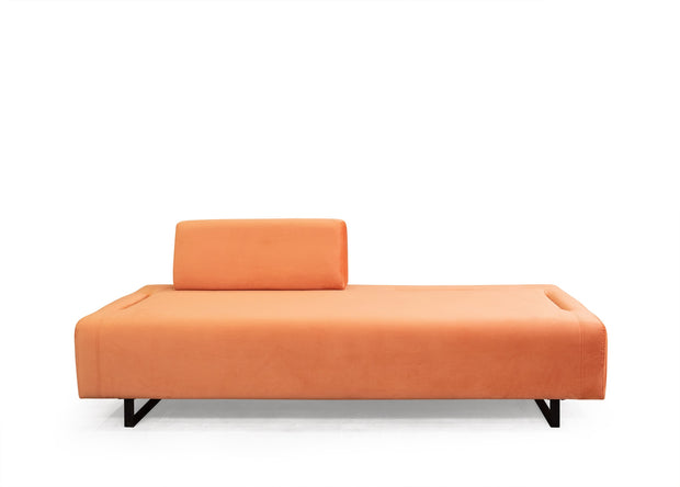 Sofa 3-Sitzer mit Samtstoff, Infinity Orange (8)