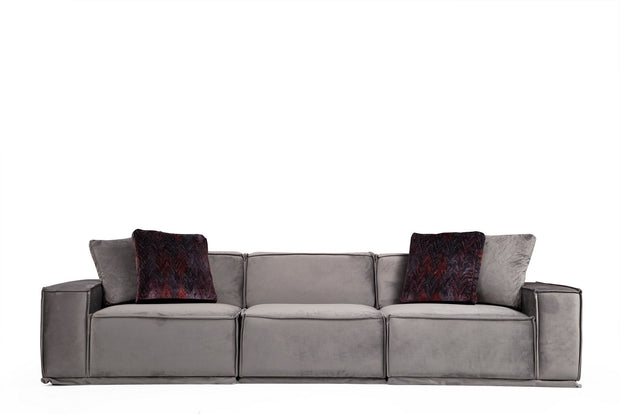 Sofa 3-Sitzer mit Stoff, Lego Grau (2)