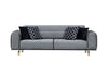 Sofa 3-Sitzer mit Samtstoff, London Grau (3)