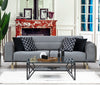 Sofa 3-Sitzer mit Samtstoff, London Grau