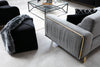 Sofa 3-Sitzer mit Samtstoff, London Grau (1)