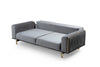 Sofa 3-Sitzer mit Samtstoff, London Grau (5)