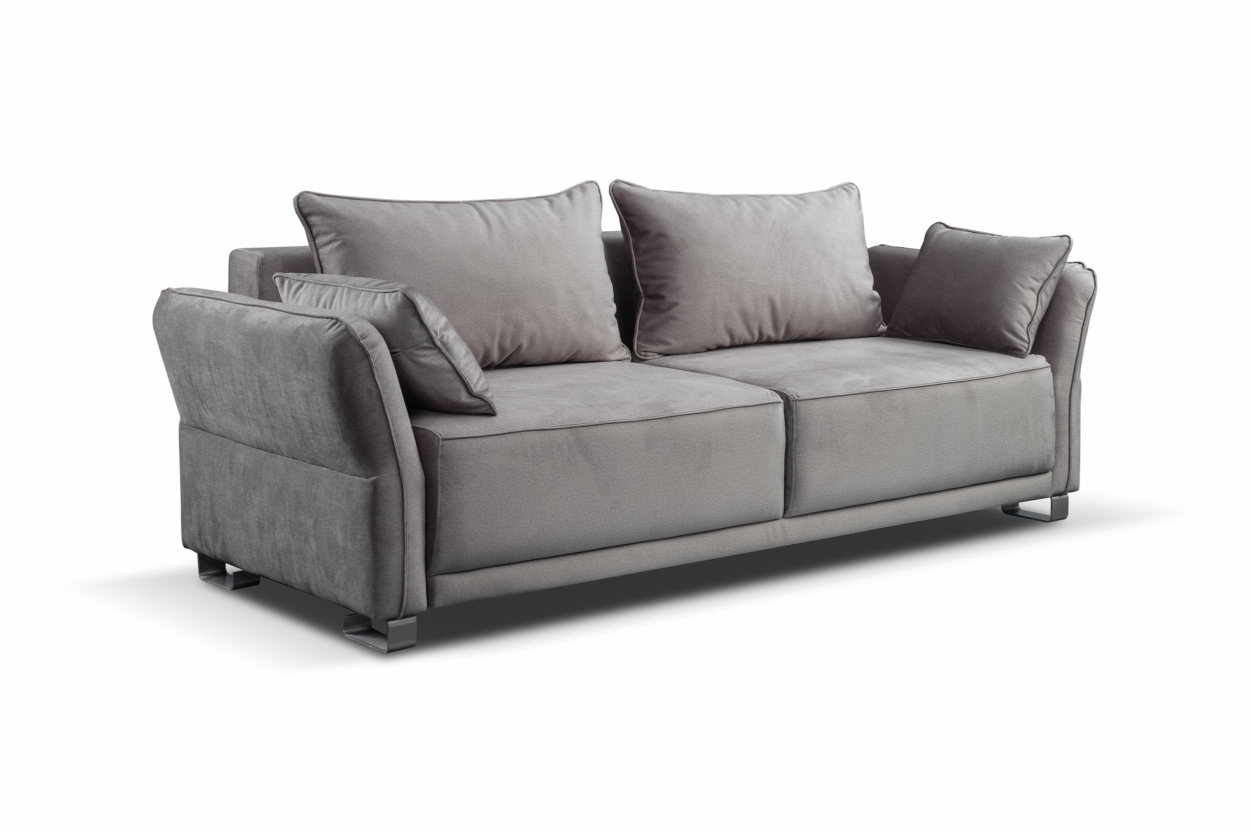Schlafsofa mit Stauraum 3-Sitzer Lota Grau (1)