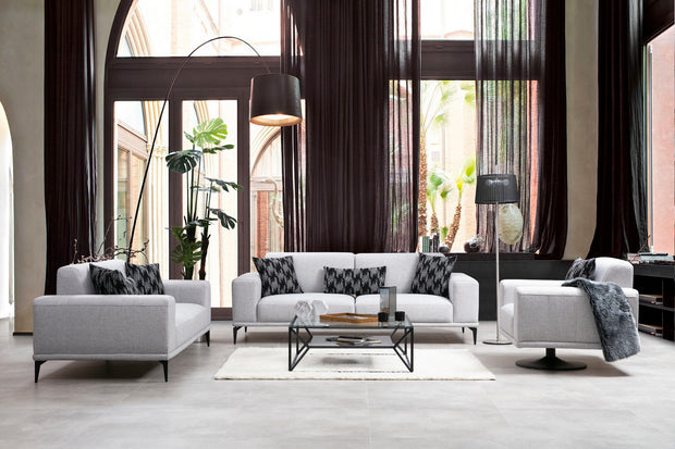 Sofa 3-Sitzer mit Stoff, Sevilla Grau (1)