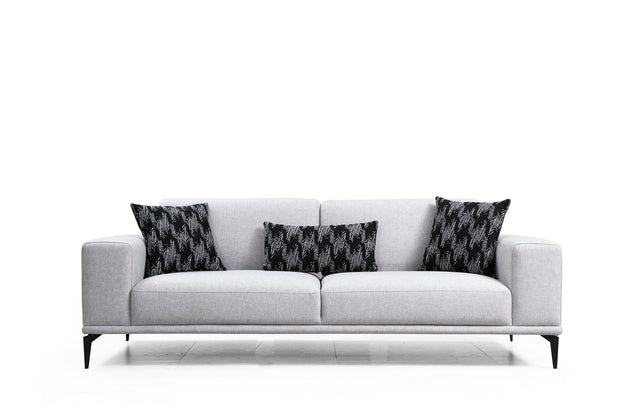 Sofa 3-Sitzer mit Stoff, Sevilla Grau