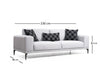 Sofa 3-Sitzer mit Stoff, Sevilla Grau (6)