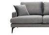 Sofa 2-Sitzer mit Samtstoff, Papira Grau (2)