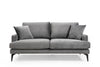 Sofa 2-Sitzer mit Samtstoff, Papira Grau (1)
