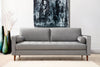 Sofa 3-Sitzer mit Samtstoff, Rome Grau