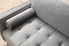 Sofa 3-Sitzer mit Samtstoff, Rome Grau (3)