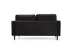 Sofa 2-Sitzer mit Samtstoff, Rome Schwarz (8)