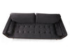 Sofa 3-Sitzer mit Samtstoff, Rome Schwarz (5)