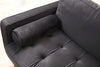 Sofa 3-Sitzer mit Samtstoff, Rome Schwarz (4)