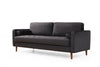 Sofa 3-Sitzer mit Samtstoff, Rome Schwarz (2)