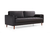 Sofa 3-Sitzer mit Samtstoff, Rome Schwarz (6)