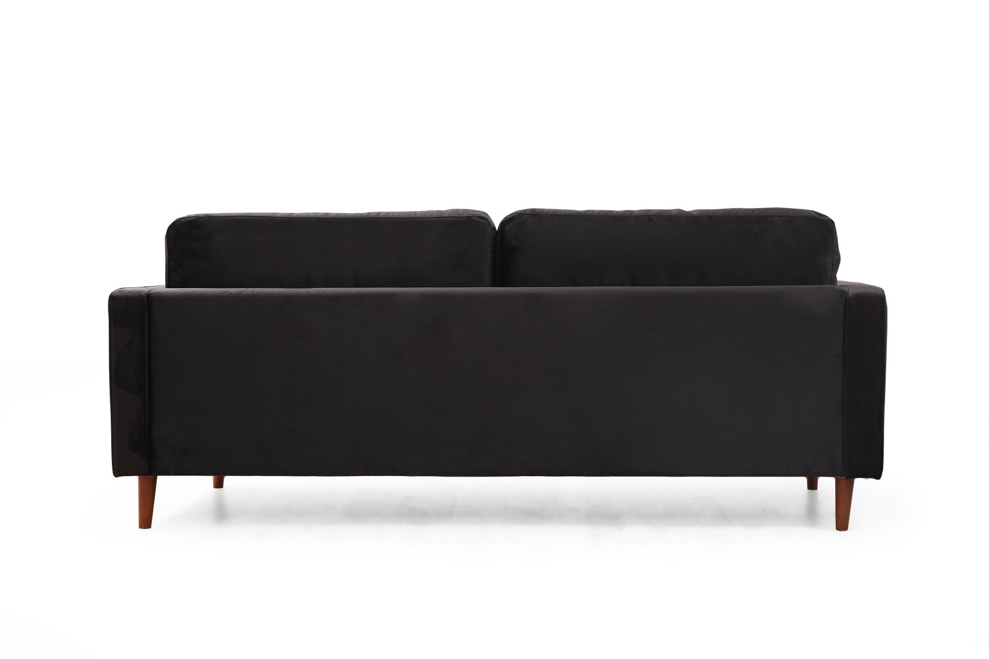 Sofa 3-Sitzer mit Samtstoff, Rome Schwarz (9)