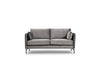 Sofa 2-Sitzer mit Samtstoff, Sino Grau (2)