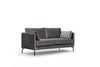 Sofa 2-Sitzer mit Samtstoff, Sino Grau (4)
