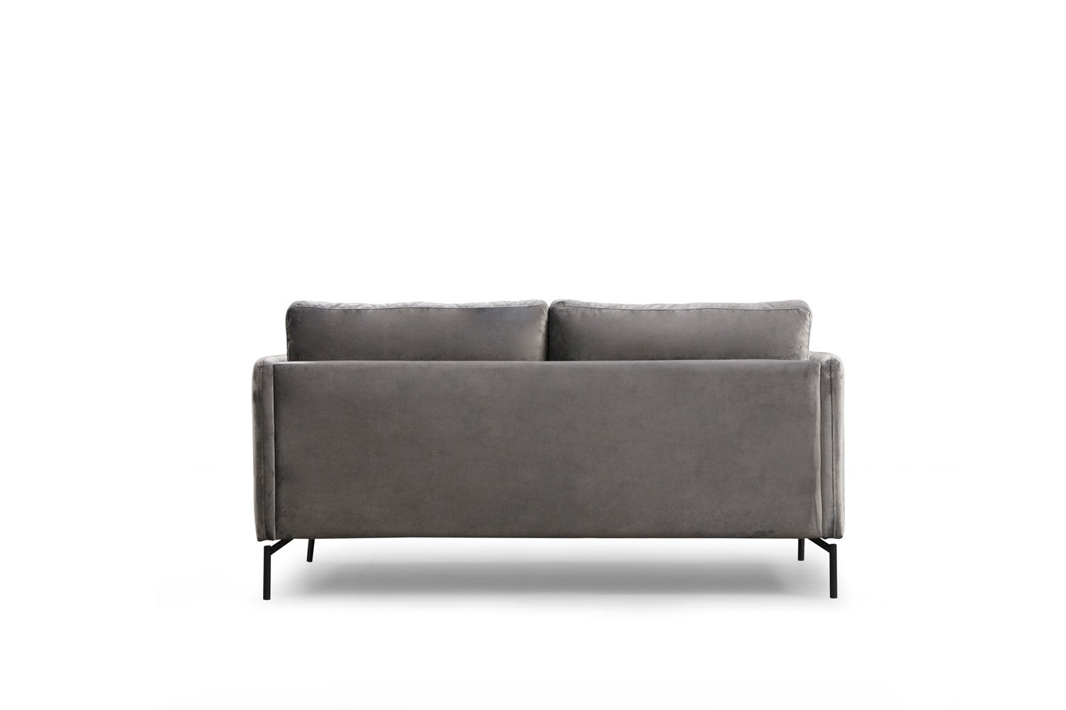 Sofa 2-Sitzer mit Samtstoff, Sino Grau (3)