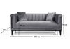 Sofa 2-Sitzer mit Samtstoff, Trendy Grau (2)
