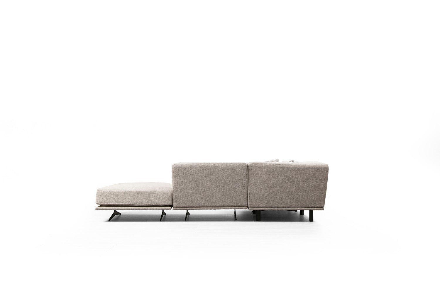 Ecksofa mit Chaiselongue Rechts, 4-Sitzer, aus Stoff, Bentley Beige (9)