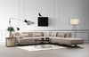 Ecksofa mit Chaiselongue Rechts, 4-Sitzer, aus Stoff, Bentley Beige (1)