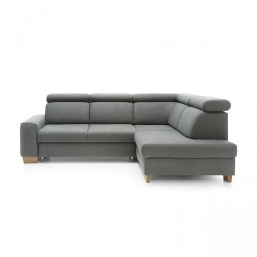 Ecksofa Schlaffunktion mit Chaiselongue Rechts, 4-Sitzer, Bodo Grau (1)