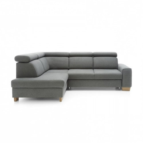 Ecksofa Schlaffunktion mit Chaiselongue Links, 4-Sitzer, Bodo Grau (1)
