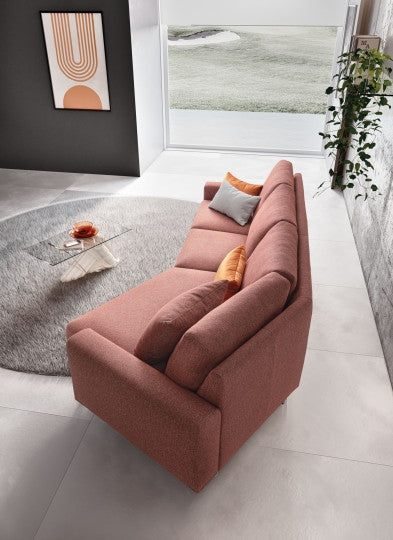 Ecksofa mit Chaiselongue Rechts, 4-Sitzer, Cassandis Rost (2)