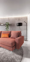 Ecksofa mit Chaiselongue Rechts, 4-Sitzer, Cassandis Rost (5)