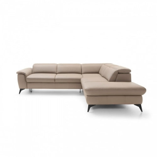 Ecksofa Schlaffunktion mit Chaiselongue Rechts, 4-Sitzer, Cay Beige (1)