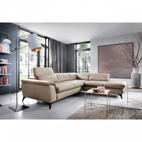 Ecksofa Schlaffunktion mit Chaiselongue Rechts, 4-Sitzer, Cay Beige