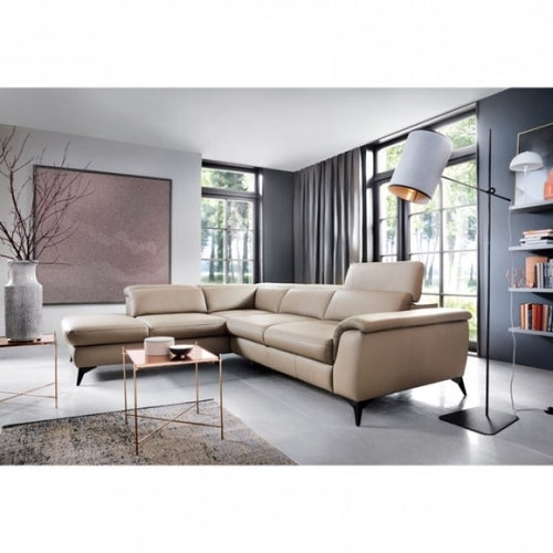 Ecksofa Schlaffunktion mit Chaiselongue Links, 4-Sitzer, Cay Beige