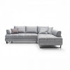 Ecksofa Schlaffunktion mit Chaiselongue Rechts, 4-Sitzer, Hanna Blau (1)